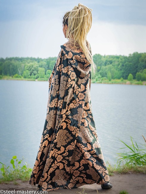 JACQUARD HOODED CLOAK