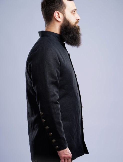 Medieval cotardie with stand-up collar