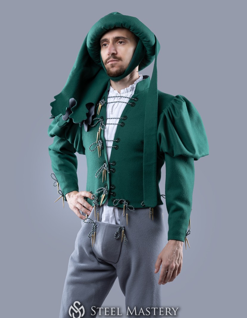 Burgundian men s suit, XV century photo made by Steel-mastery.com