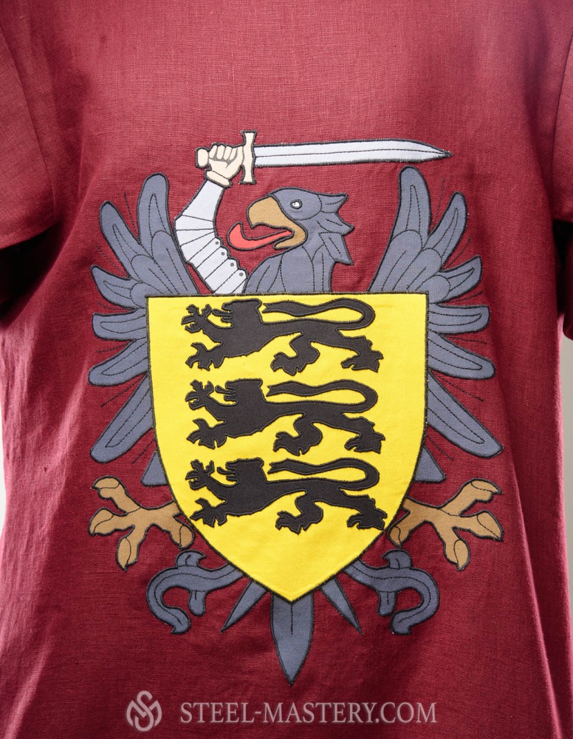 Coat of arms (tabard) with your emblem photo made by Steel-mastery.com