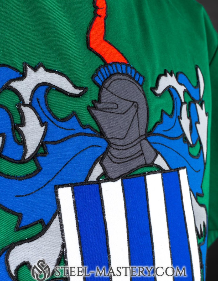 Coat of arms (tabard) with your emblem photo made by Steel-mastery.com