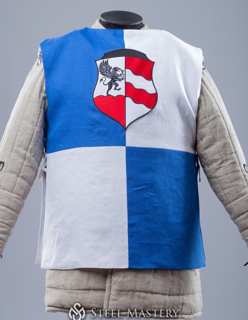 Coat of arms (tabard) with your emblem photo made by Steel-mastery.com