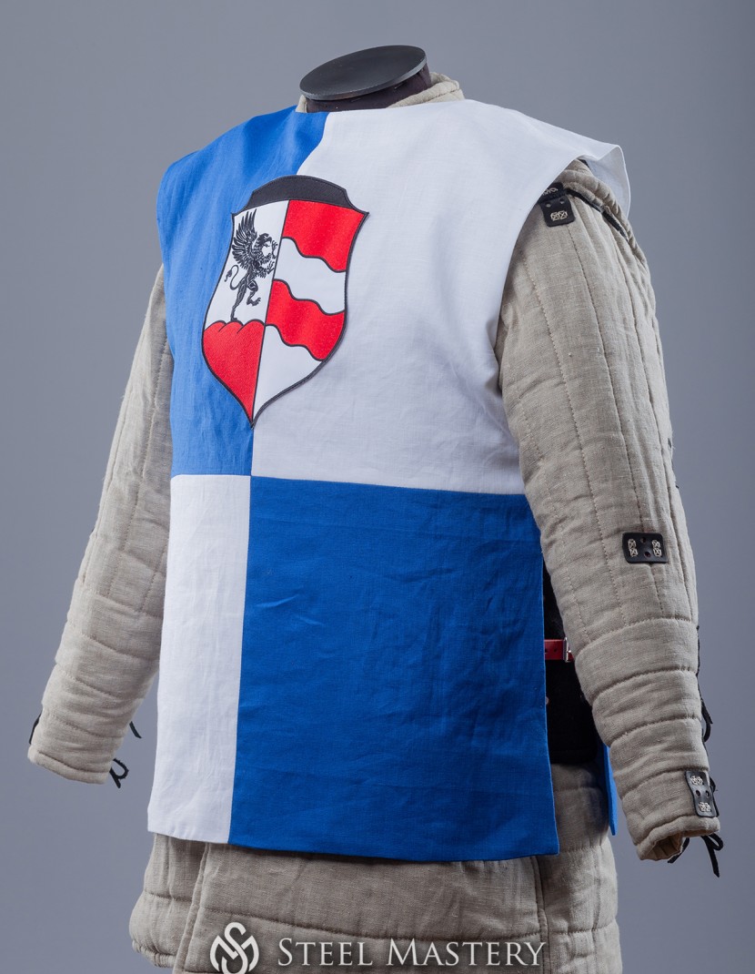 Coat of arms (tabard) with your emblem photo made by Steel-mastery.com