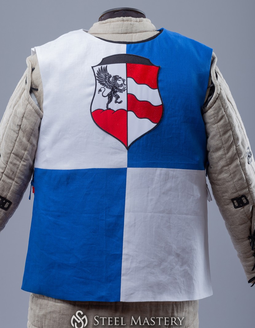 Coat of arms (tabard) with your emblem photo made by Steel-mastery.com