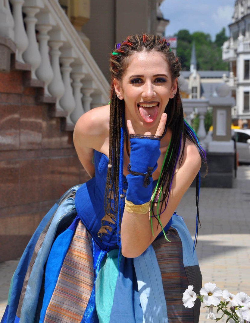 Corset Blue pirate photo made by Steel-mastery.com