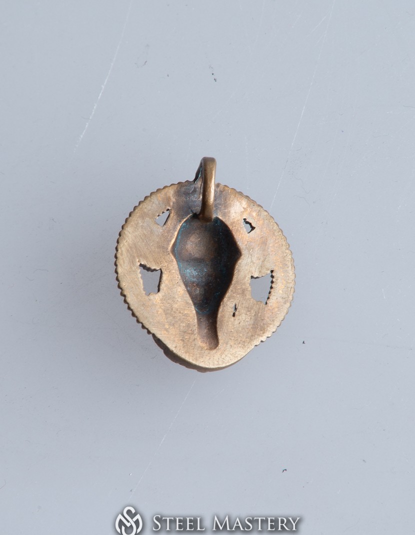 The Goddess Durga brass pendant photo made by Steel-mastery.com