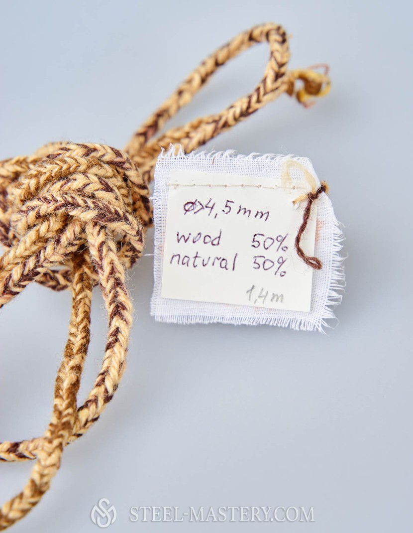 Ginger wood and cotton lacing cord photo made by Steel-mastery.com