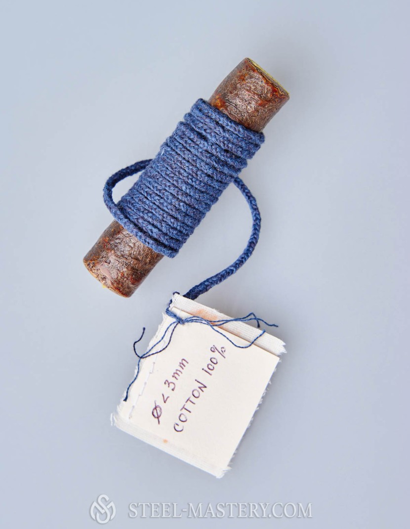 Navy blue cotton lacing cord photo made by Steel-mastery.com