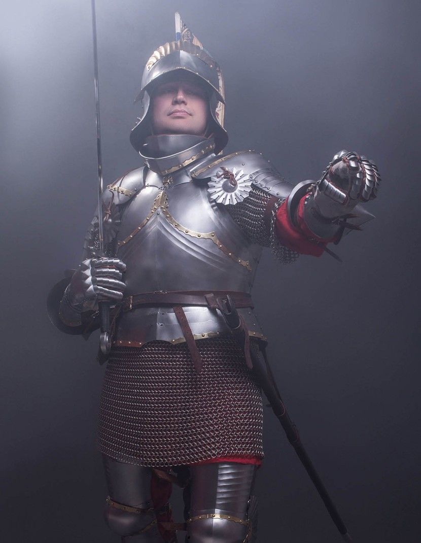 German gothic full plate armor photo made by Steel-mastery.com