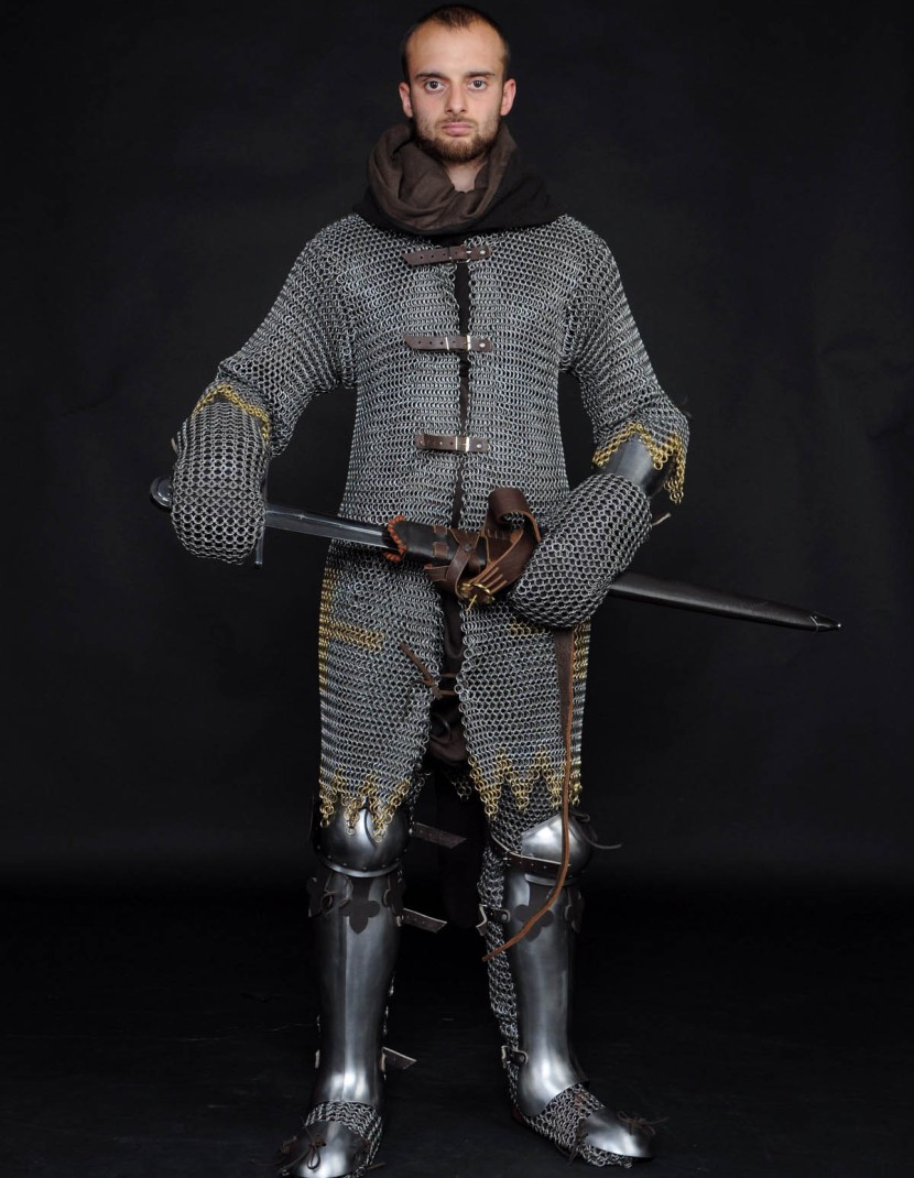 13 century European armour in colours of the English royal house photo made by Steel-mastery.com