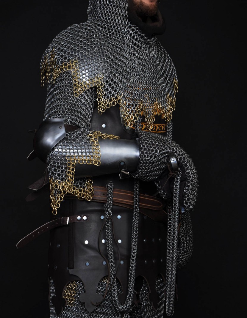 13 century European armour in colours of the English royal house photo made by Steel-mastery.com