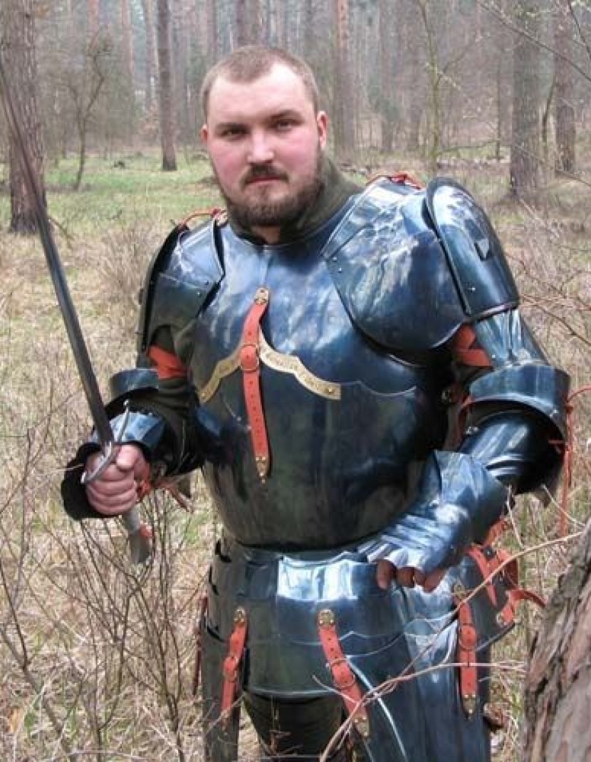 Steel English full plate armour, dated 1483  photo made by Steel-mastery.com