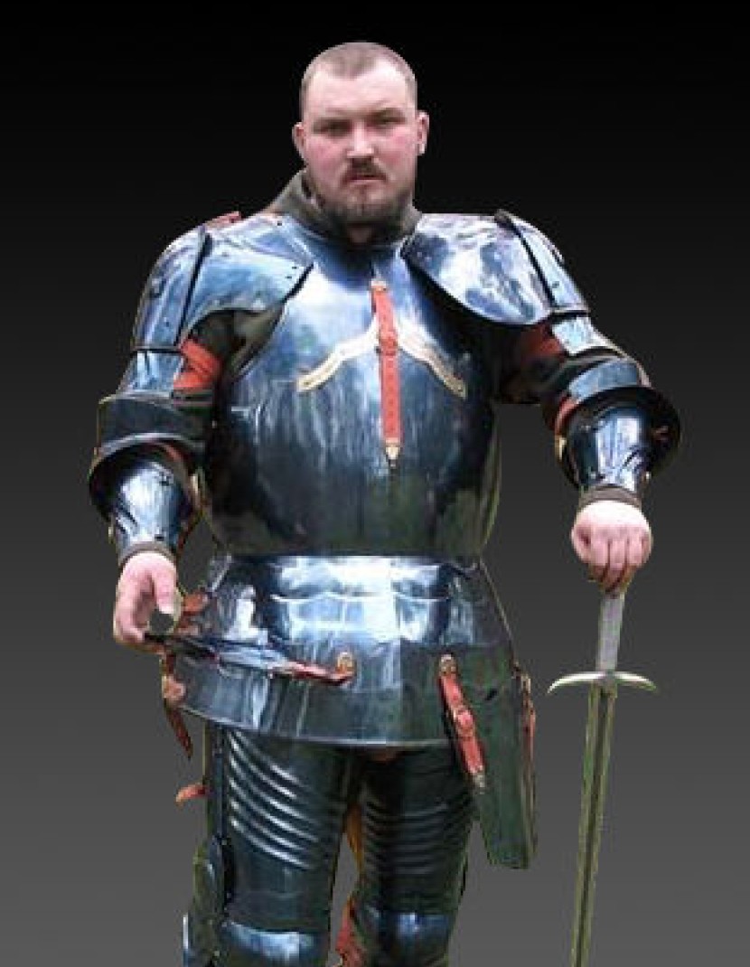 Steel English full plate armour, dated 1483  photo made by Steel-mastery.com