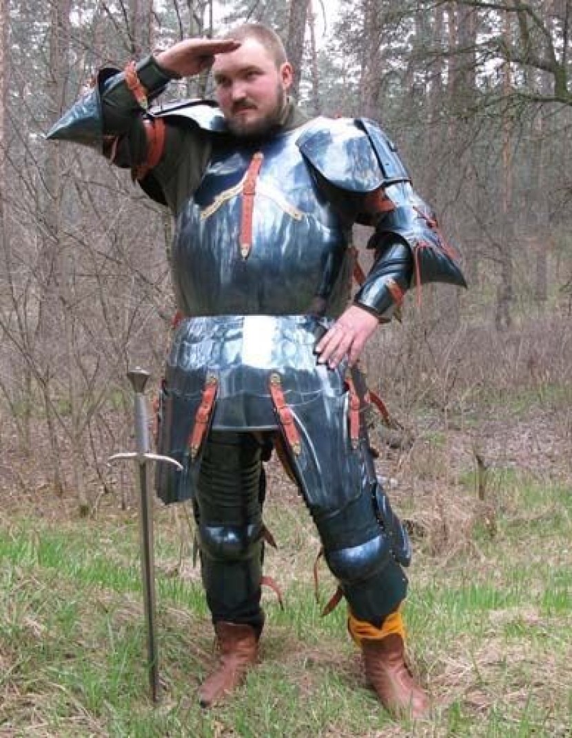 Steel English full plate armour, dated 1483  photo made by Steel-mastery.com