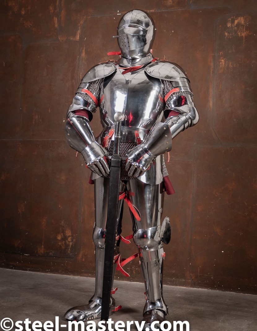 Full knights armour for interior photo made by Steel-mastery.com