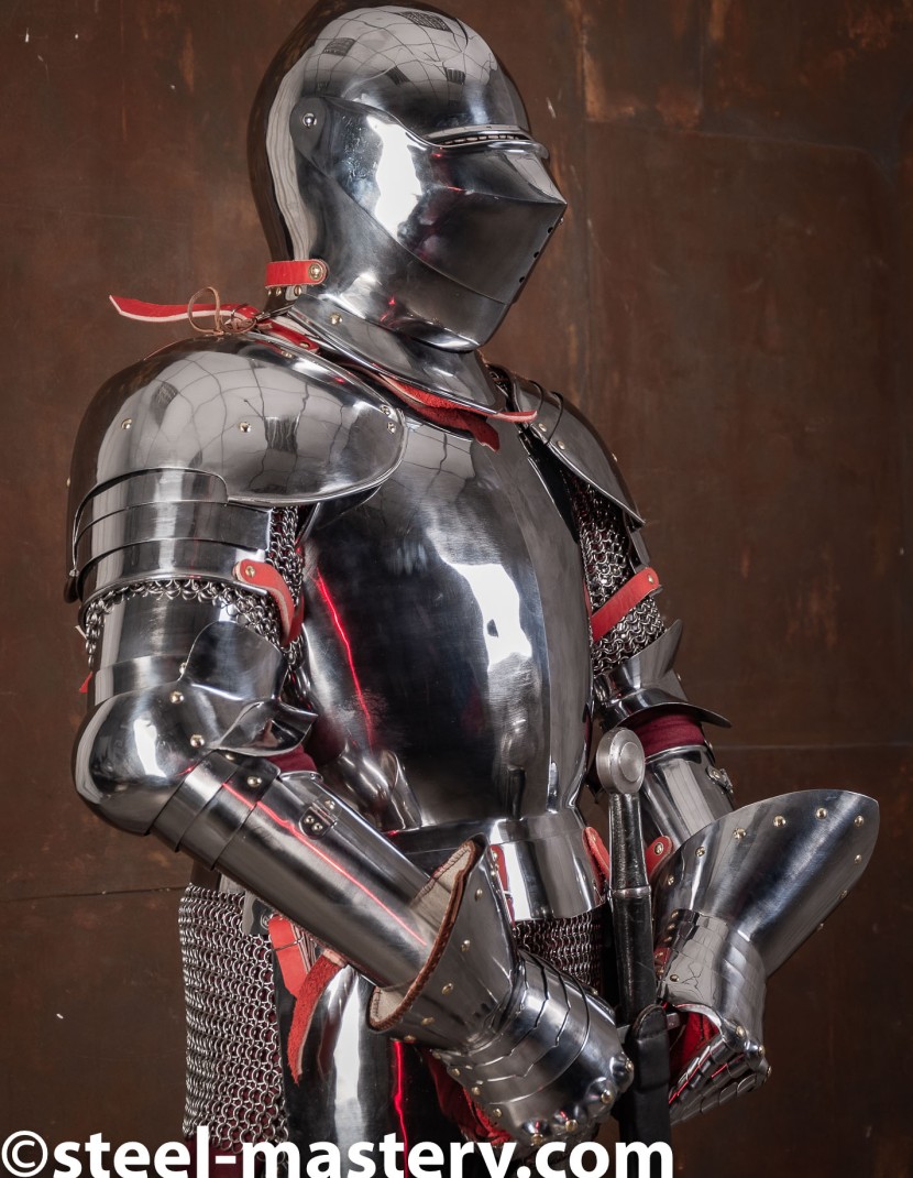 Full knights armour for interior photo made by Steel-mastery.com