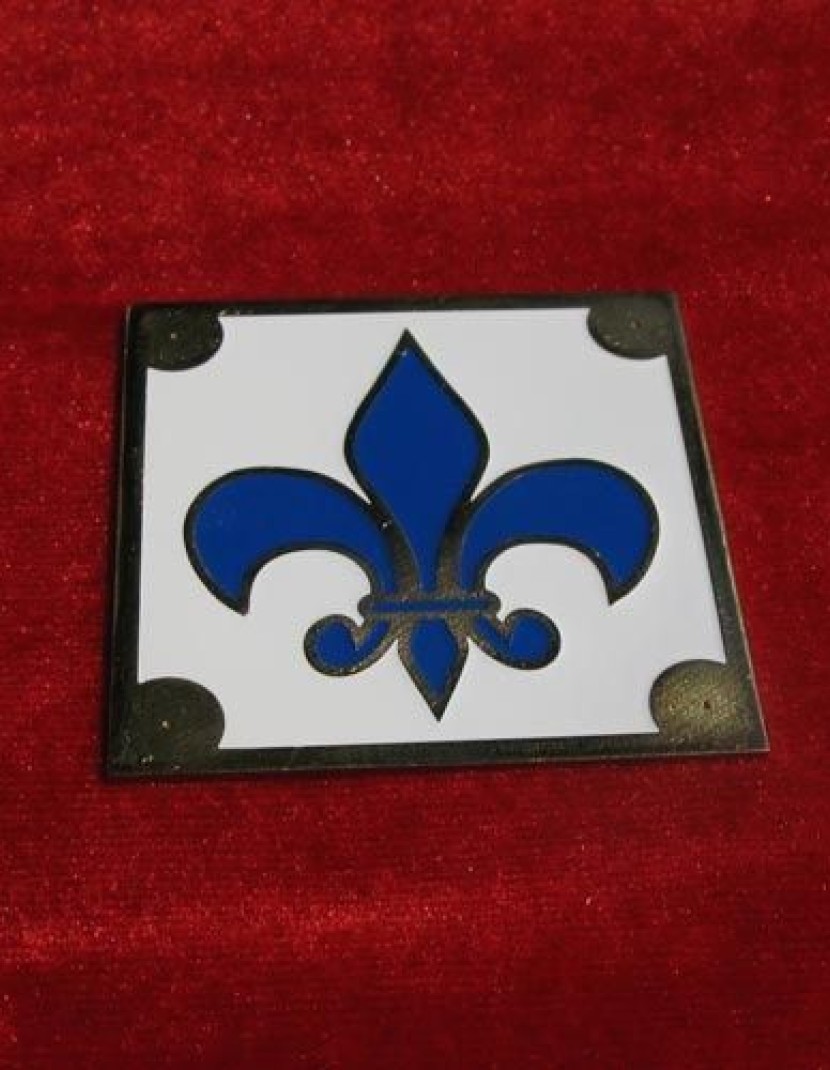 Belt plate with French lily pattern photo made by Steel-mastery.com