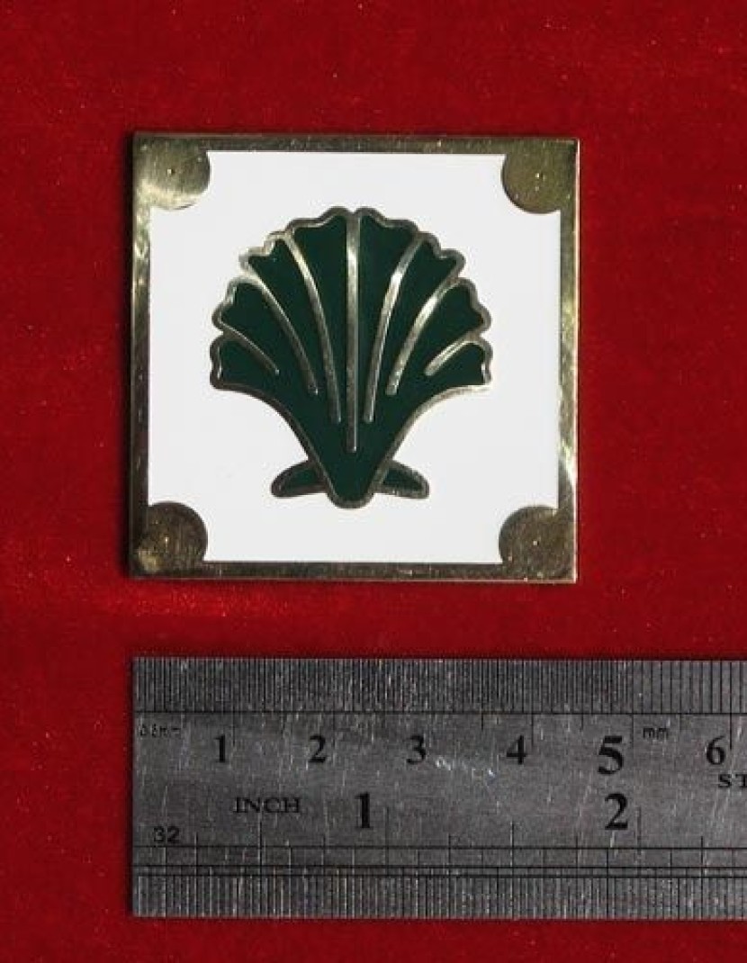 Brass Belt plate with shell pattern photo made by Steel-mastery.com