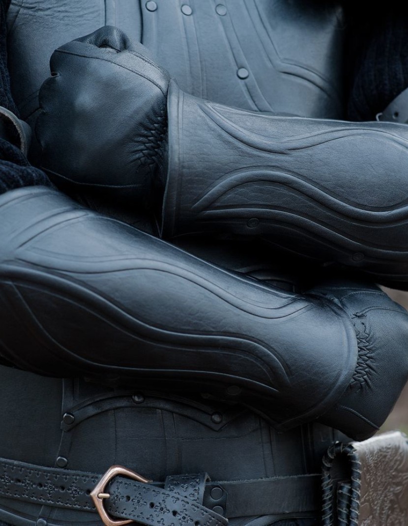 Leather bracers, part of full LARP-armour photo made by Steel-mastery.com