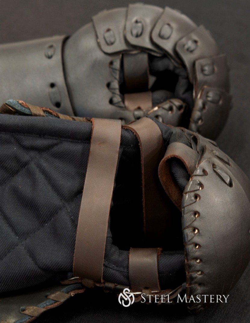 Set of leather laminar mittens photo made by Steel-mastery.com