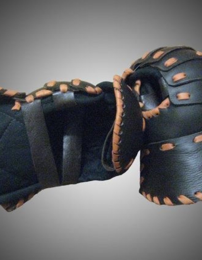 Set of leather laminar mittens photo made by Steel-mastery.com