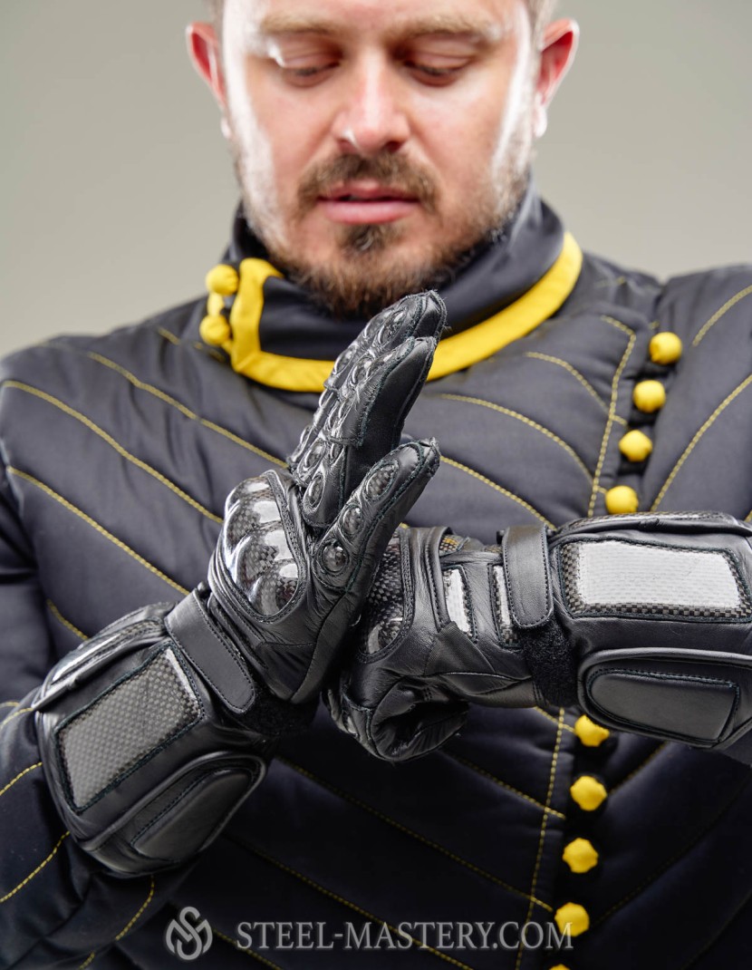 Short gloves for HEMA/fencing photo made by Steel-mastery.com