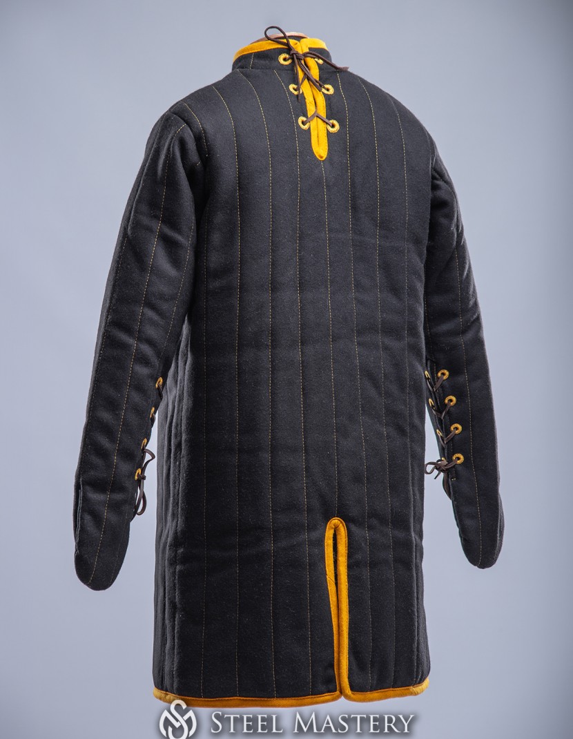 Knight gambeson with sewn mittens of the XIII century photo made by Steel-mastery.com