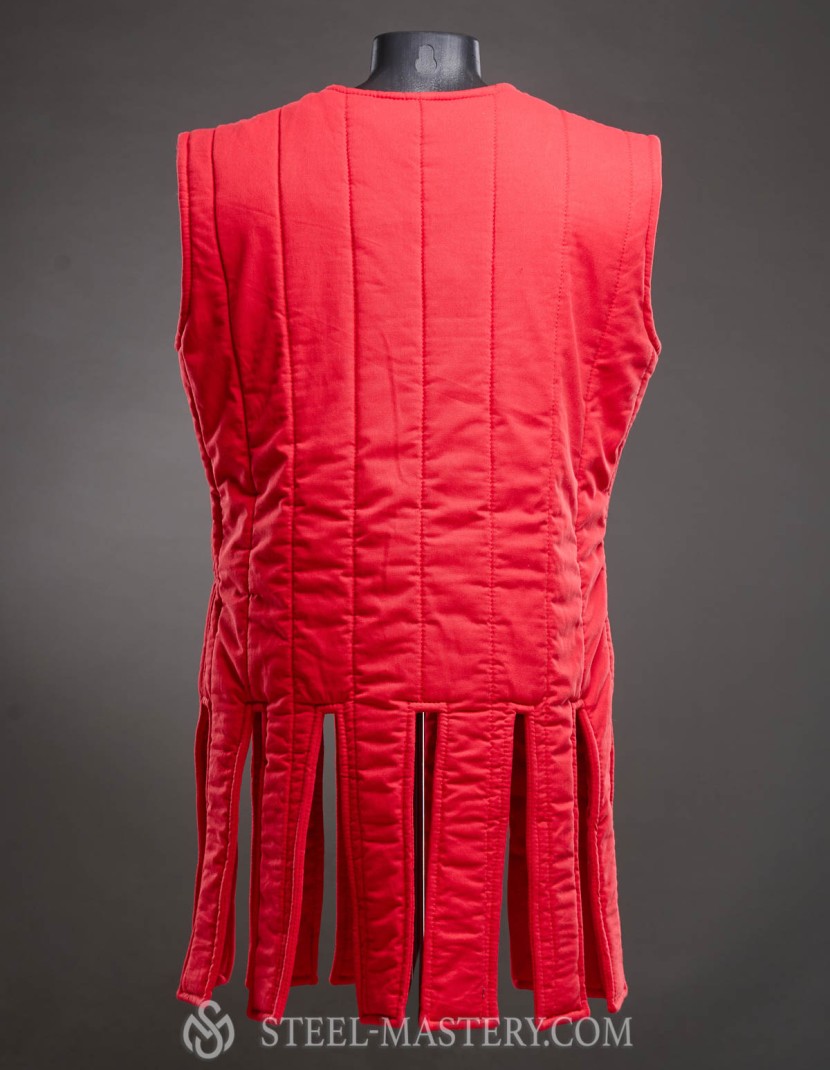 Sleeveless gambeson with festoons, XII-XIII centuries photo made by Steel-mastery.com