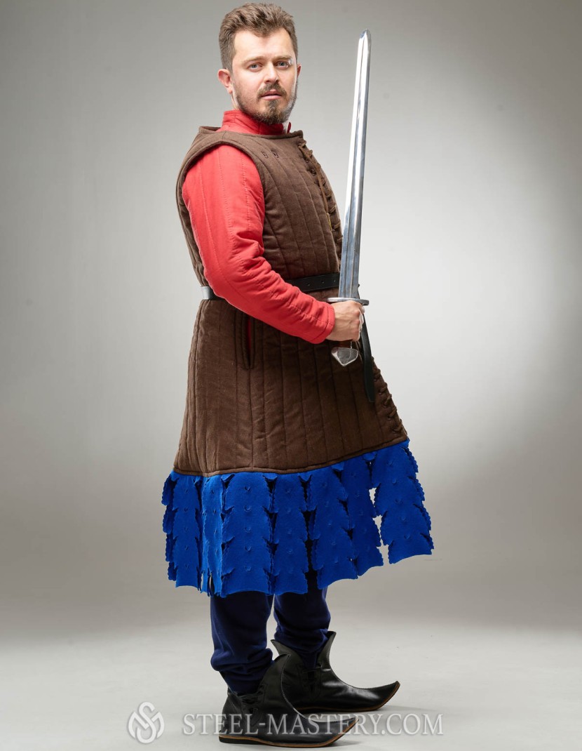 Sleeveless gambeson with festoons, XII-XIII centuries photo made by Steel-mastery.com