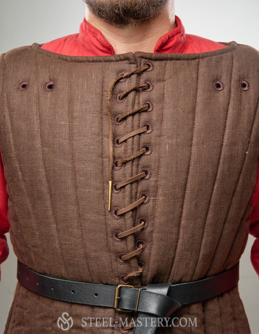 Sleeveless gambeson with festoons, XII-XIII centuries photo made by Steel-mastery.com
