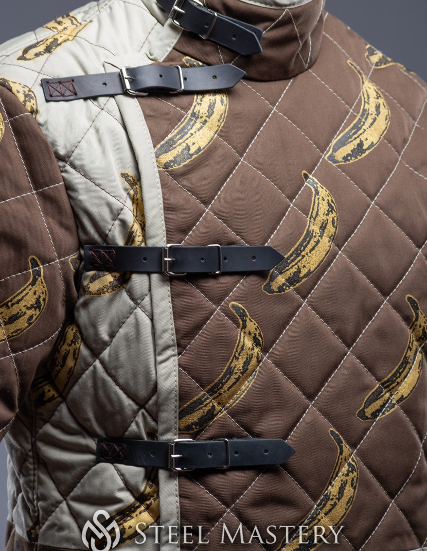 Short HEMA style gambeson with diamond stitching photo made by Steel-mastery.com