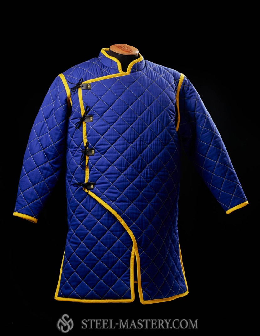 Short HEMA style gambeson with diamond stitching photo made by Steel-mastery.com