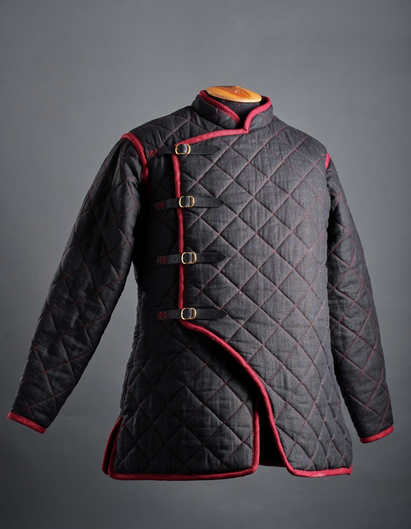 Short HEMA style gambeson with diamond stitching photo made by Steel-mastery.com