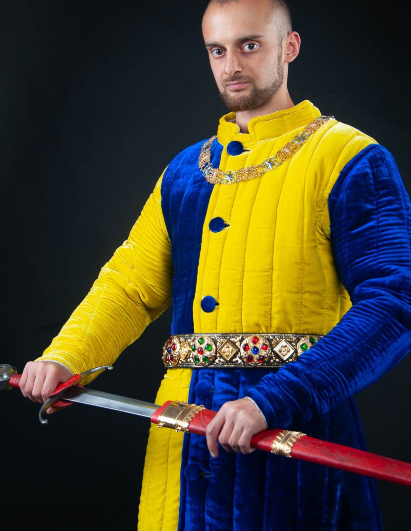 Velvet gambeson, quarter colored photo made by Steel-mastery.com