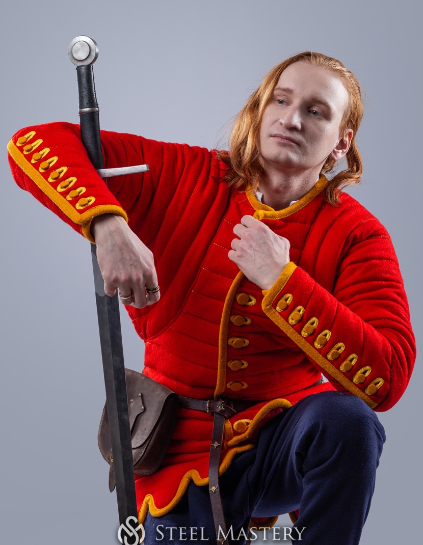 Gambeson of XIV- XV century in style the pourpoint of Charles de Blois photo made by Steel-mastery.com