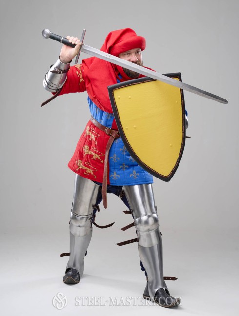 Costume of English knight from Battle of Poitiers, stylization