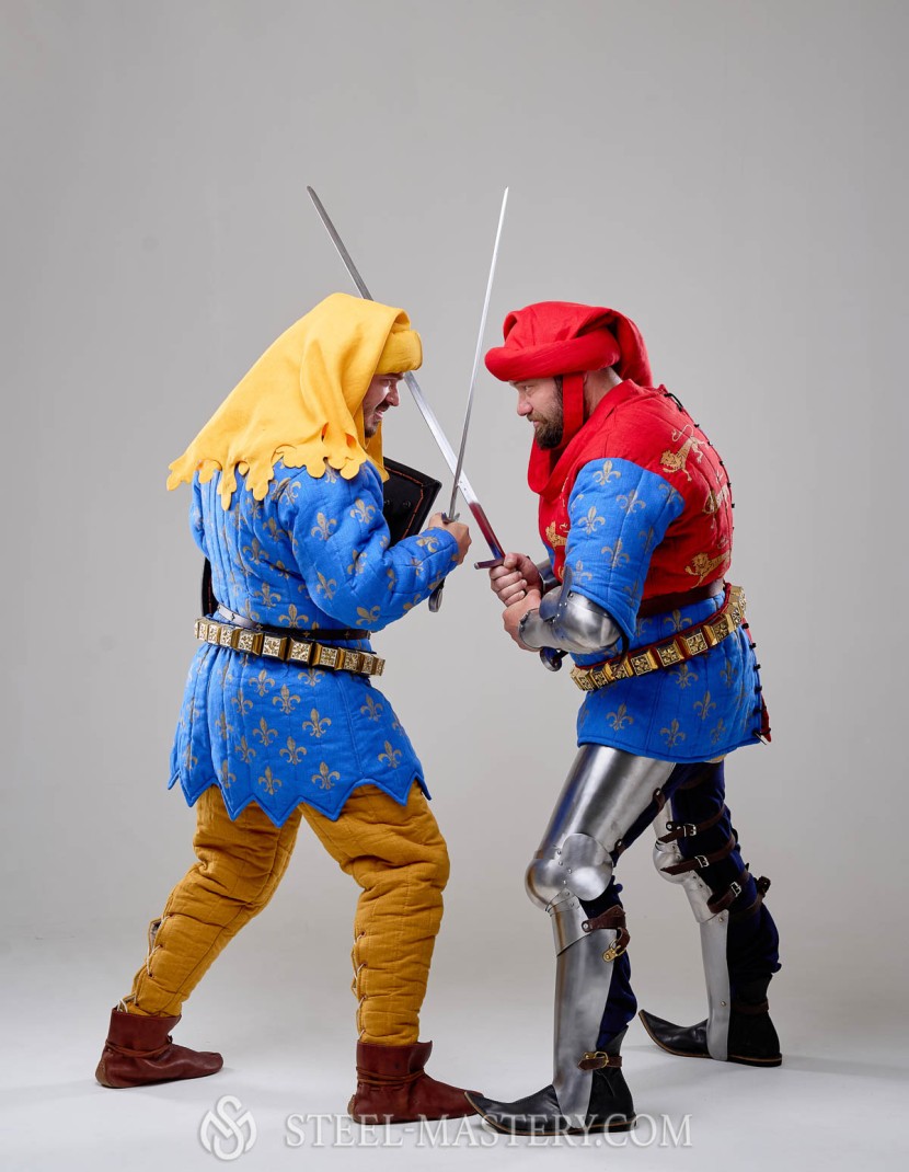 Costume of English knight from Battle of Poitiers, stylization photo made by Steel-mastery.com