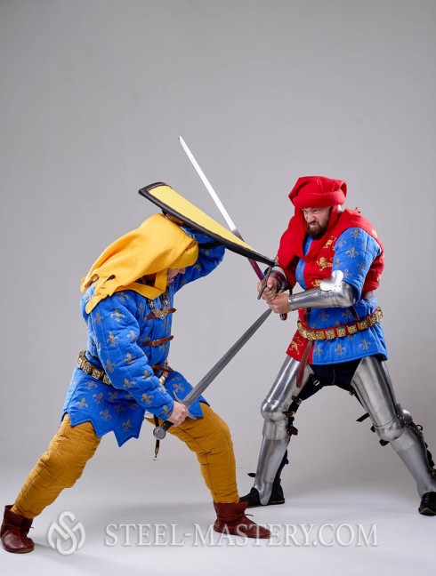 Costume of English knight from Battle of Poitiers, stylization