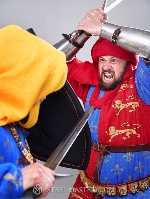 Costume of English knight from Battle of Poitiers, stylization