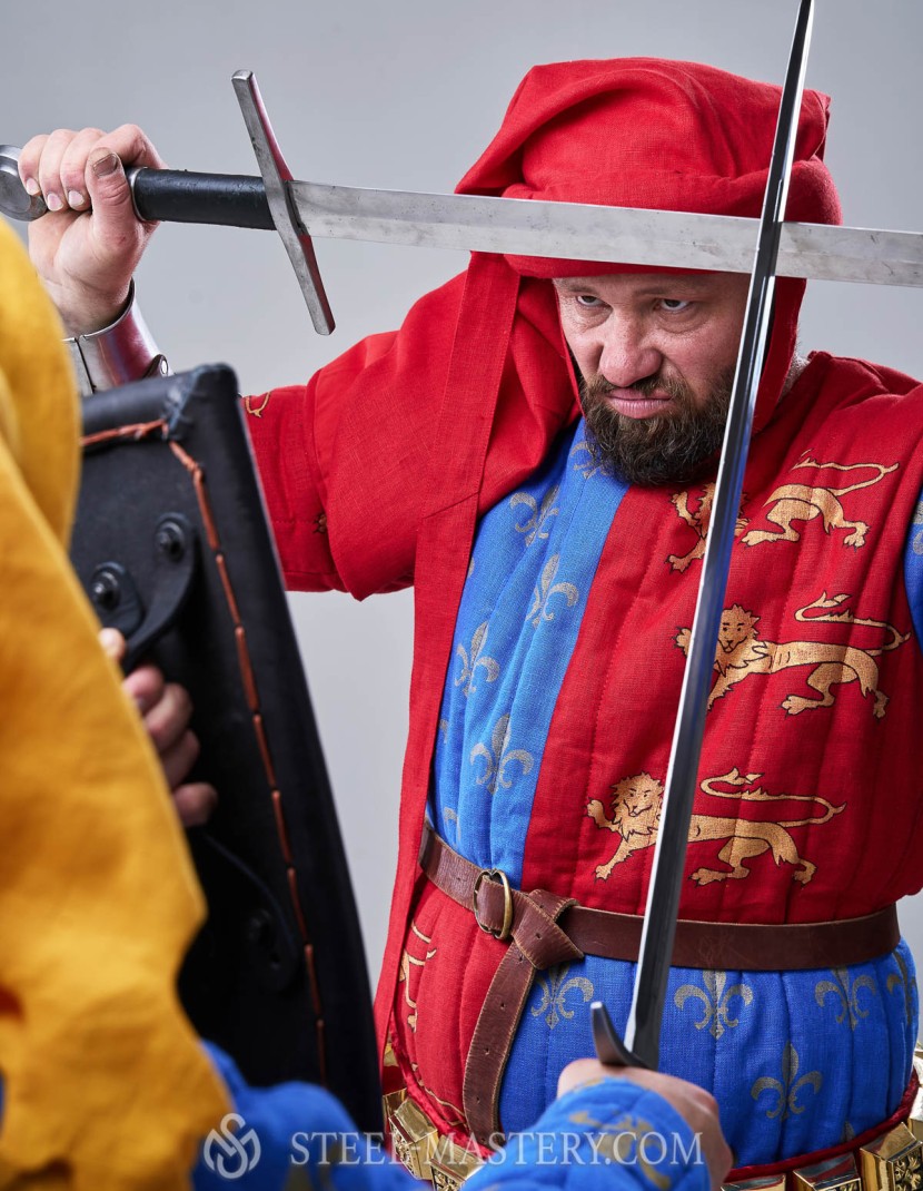 Costume of English knight from Battle of Poitiers, stylization photo made by Steel-mastery.com