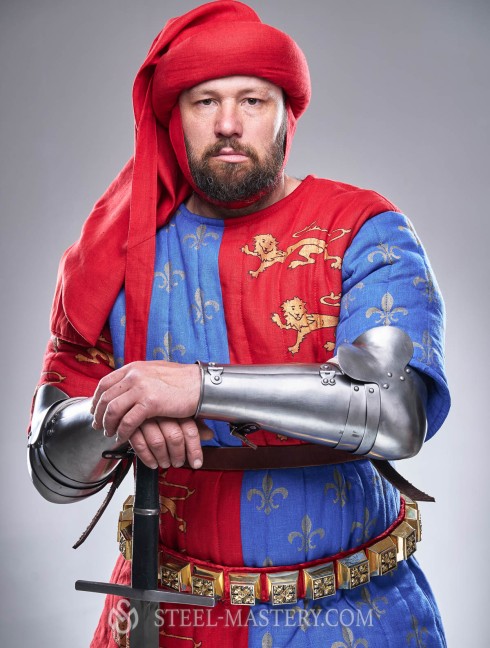 Costume of English knight from Battle of Poitiers, stylization
