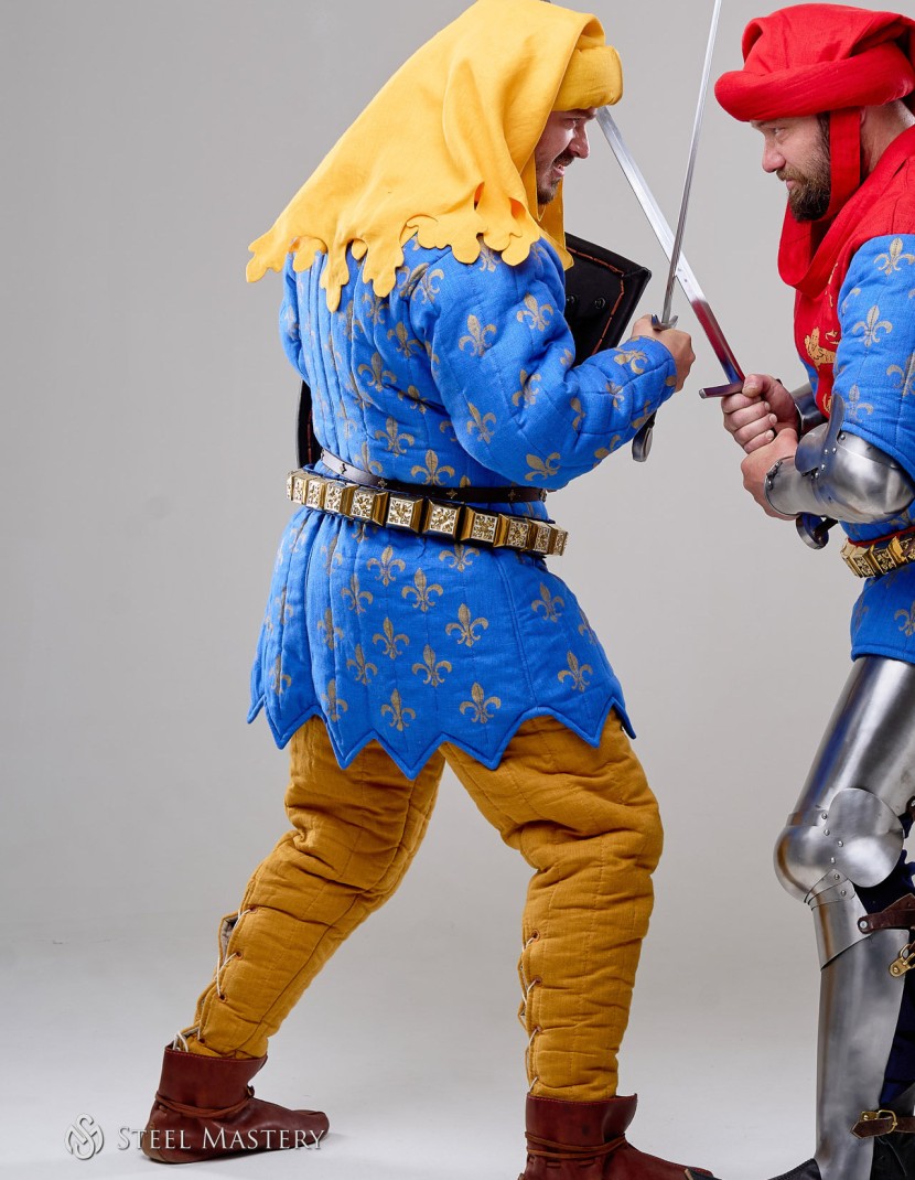 Costume of French knight from Battle of Poitiers, stylization photo made by Steel-mastery.com