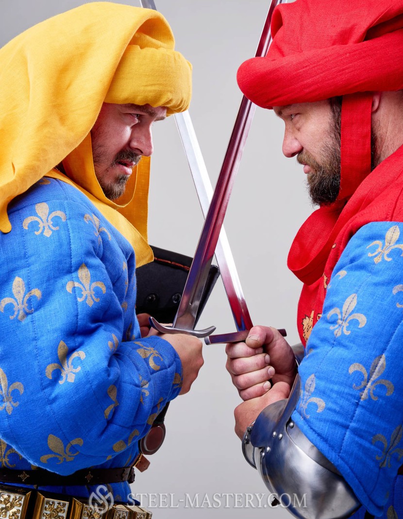 Costume of French knight from Battle of Poitiers, stylization photo made by Steel-mastery.com