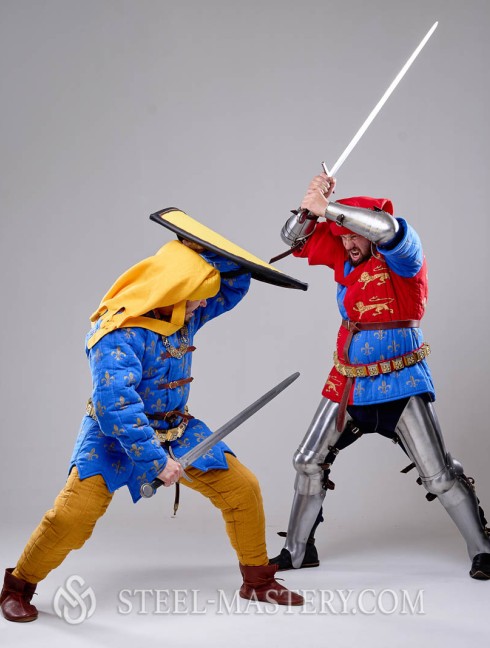 Costume of French knight from Battle of Poitiers, stylization