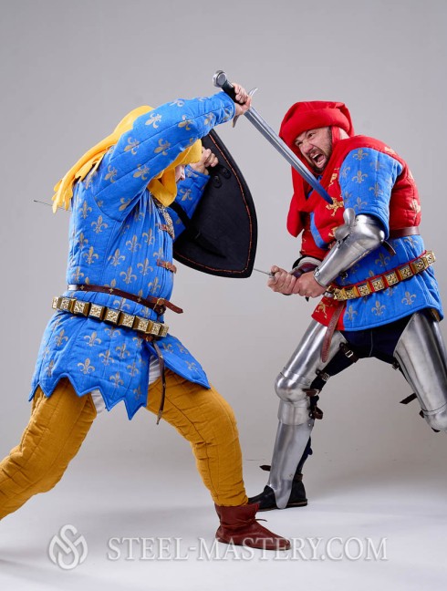 Costume of French knight from Battle of Poitiers, stylization