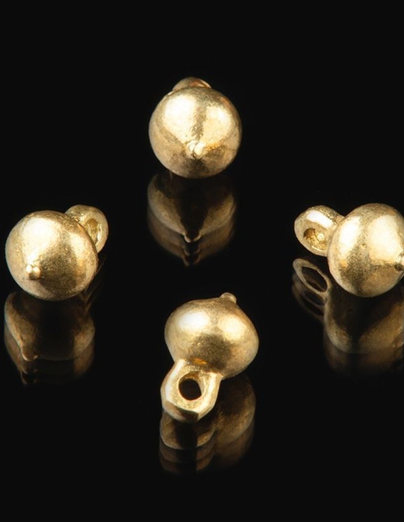 Medieval spherical-shaped button, X-XV centuries 19 pcs  in stock  photo made by Steel-mastery.com