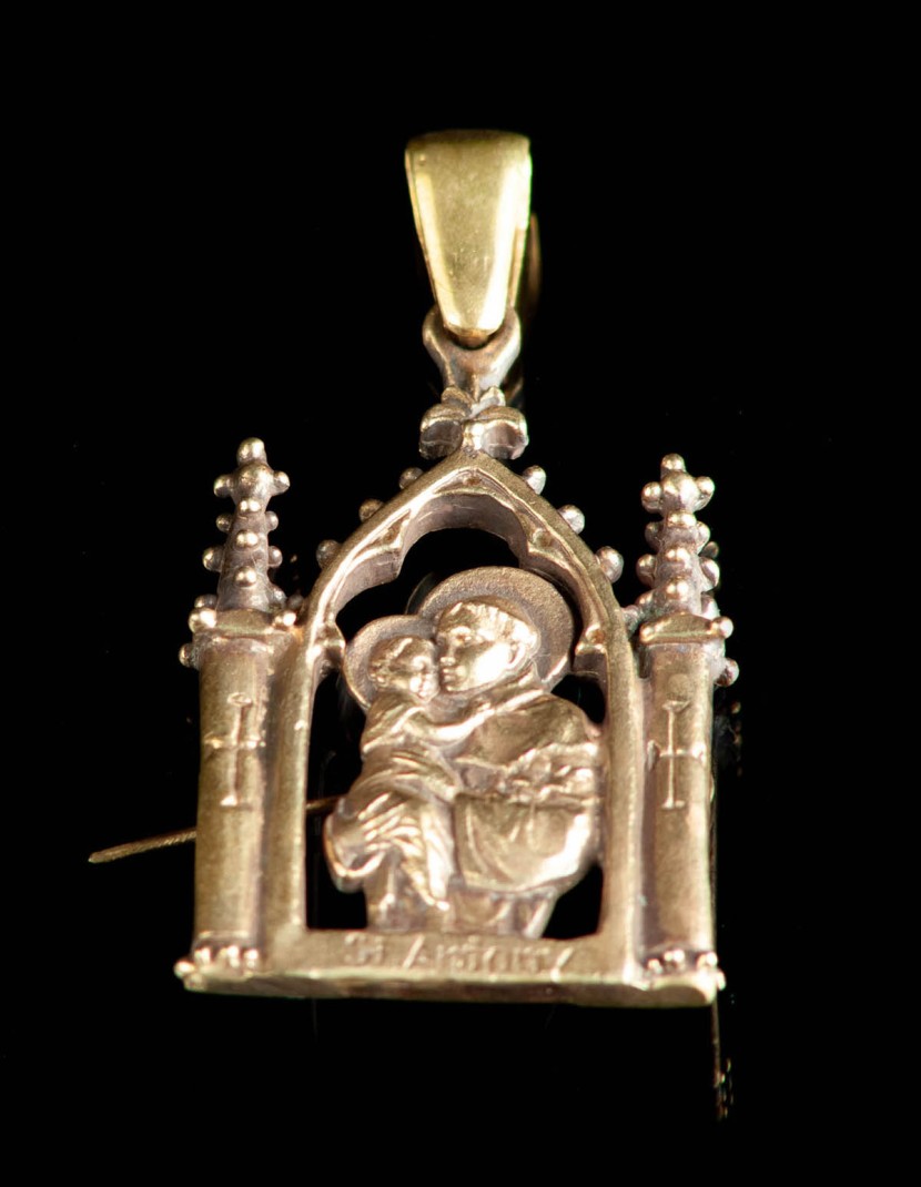 Medieval badge "Saint Anthony" 1 pc in stock  photo made by Steel-mastery.com