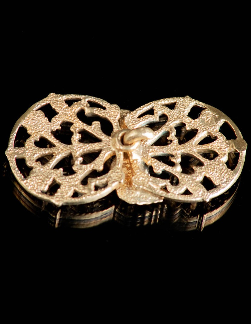 Medieval clothing clasp 1 pair in stock  photo made by Steel-mastery.com