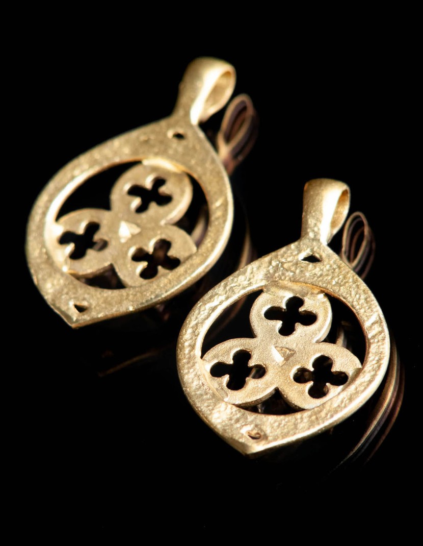 Medieval bronze girdle pendant in Gothic style, XIV-XV centuries 1 in stock photo made by Steel-mastery.com