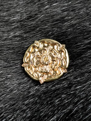 Medieval cast bronze mount “Rose”, XIV-XVI centuries (2 pcs)